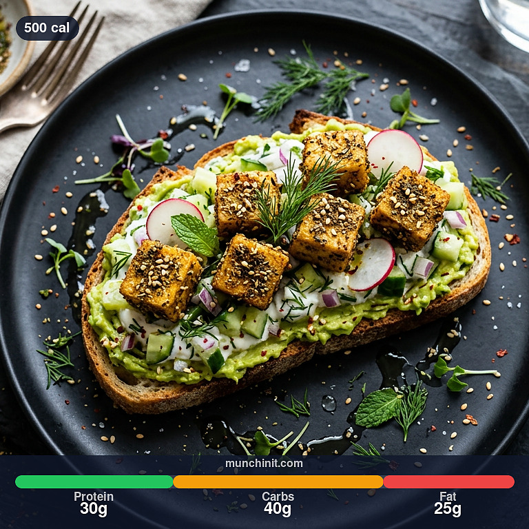 munchinit_app's tweet photo. Crispy Za'atar Tofu &amp; Cucumber-Yogurt Avocado Toast
500 cal | 30g protein | 40g carbs | 25g fat
Track Kickstart your brunch with this vibrant and nourishing Turkish-insp…
#homecooking #recipe #easymeals https://t.co/MbEgdzMUAP