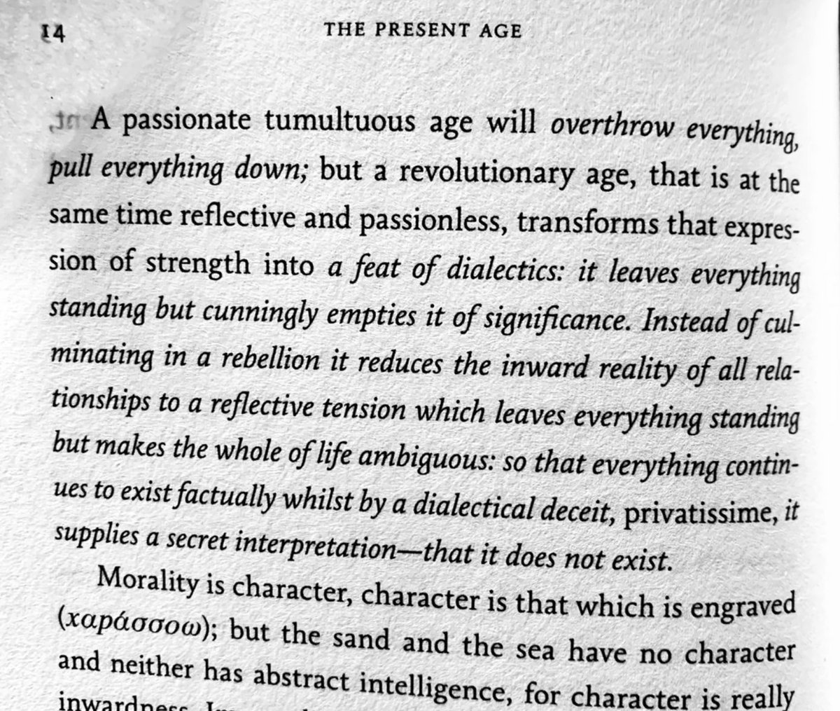 Kierkegaarddd's tweet photo. The Present Age - Kierkegaard (1846) https://t.co/5WViQ5ij12