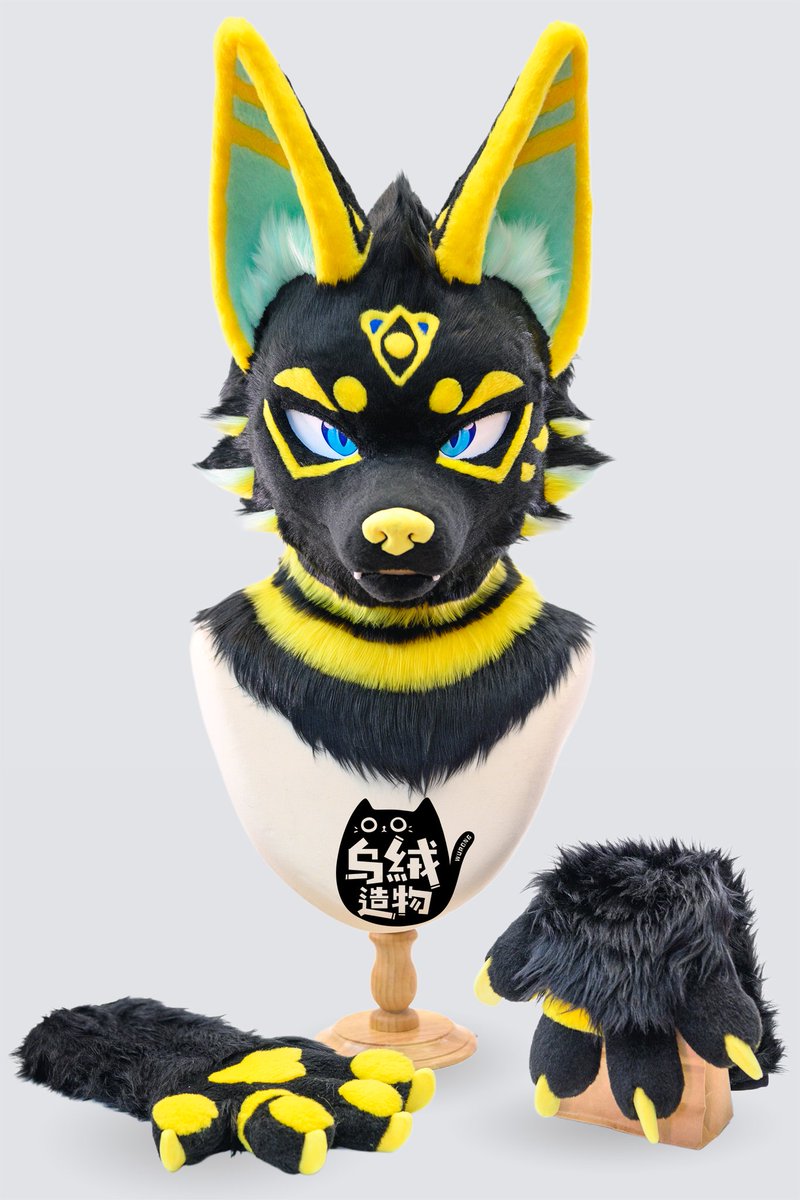 wurongcat's tweet photo. This Anubis partial fursuit has been completed ahead of schedule. A raffle will be held at Booth D02 during @furrychina, priced at 16,000 CNY.
Moreover, details for Phase 3 commission openings will be announced on July 31. Stay tuned!

#fursuit #wurongfur #fursuiteveryday https://t.co/r3BES4Z5ag