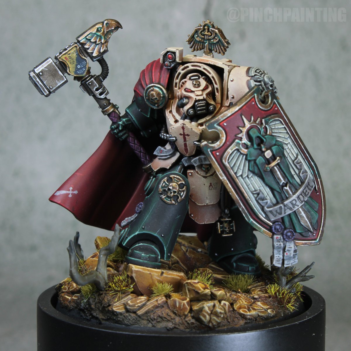 PinchPainting's tweet photo. My Lysander conversion to a generic terminator captain for my Dark Angel successors https://t.co/SfLBw9AjjD