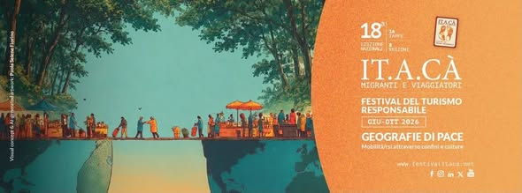 pietromit's tweet photo. @mondointasca IT.A.CÀ 2026: il turismo responsabile le “Geografie di Pace” in Italia. A settembre la XVIII edizione del festival diffuso che attraversa otto regioni tra cammini, cultura, trekkingi Da Alghero a Bologna, un viaggio che supera i confini. https://t.co/KBwv0XmLRV https://t.co/L14bLydt4m