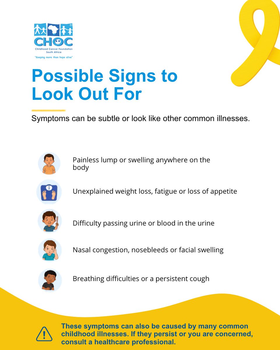 CHOCfoundation's tweet photo. Early diagnosis can improve treatment outcomes and give children and teenagers the best possible chance.
Learn more about the early warning signs of childhood cancer and the support CHOC provides at https://t.co/nd0EOFsoXp.
#CHOCSA #Rhabdomyosarcoma #ChildhoodCancer https://t.co/LohQuRoCuu