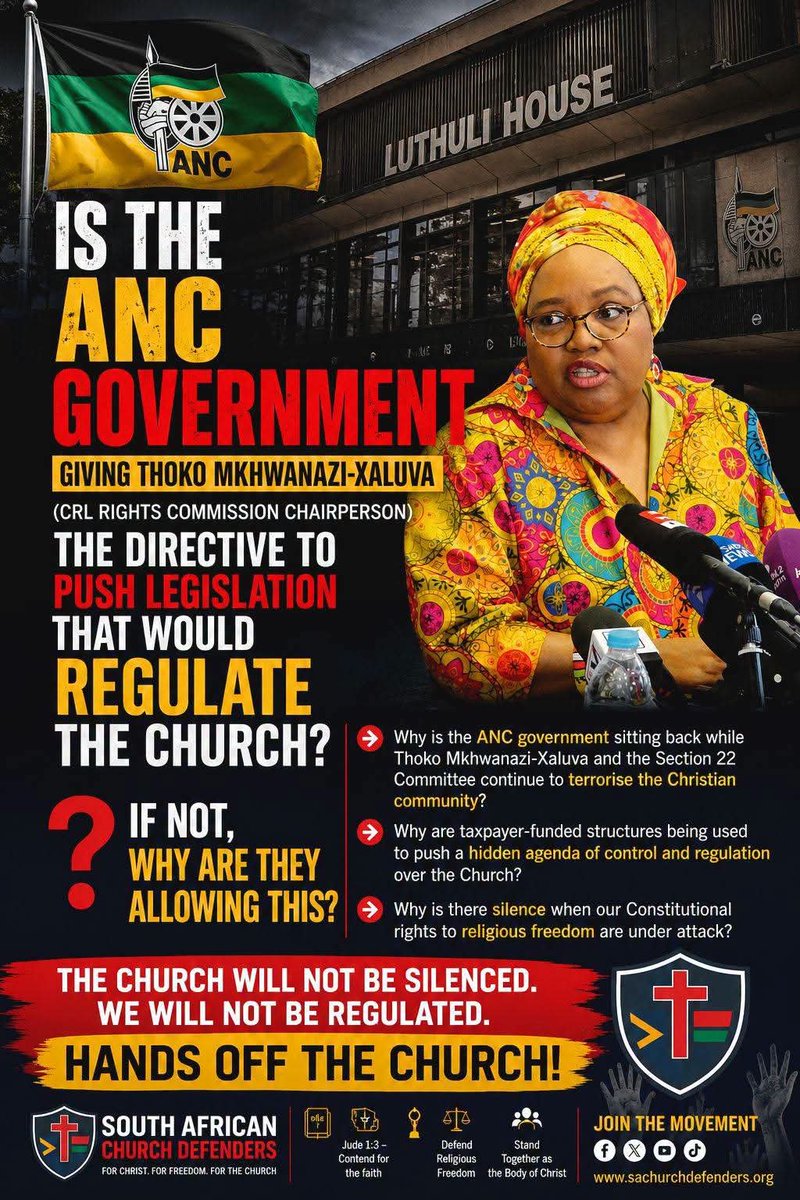 AmandaPhuti's tweet photo. We need Madlanga Commission for this matter, the CRL chairperson has to be asked serious questions.
@PresidencyZA
@MYANC
@MbalulaFikile @CyrilRamaphosa #XaluvaMustGo #handsoffthechurch https://t.co/P2xNCVzAfl