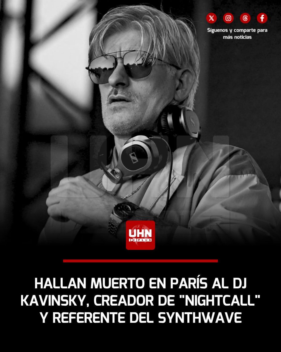 UHN_Plus's tweet photo. 🇫🇷‼️ | El DJ y productor francés Vincent Belorgey, conocido artísticamente como Kavinsky, fue encontrado sin vida a los 50 años en su domicilio en París. La fiscalía parisina abrió una investigación para determinar las causas del deceso del músico, mundialmente famoso por el éxito de 2010 que inmortalizó la banda sonora de la película Drive y que resonó en la clausura de los Juegos Olímpicos de París 2024.