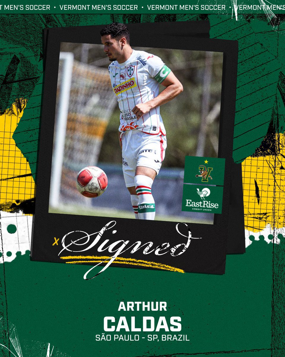 UVMmsoccer's tweet photo. Adding to our backline 😼 Welcome to Catamount Country, Arthur Caldas! ⭐️👏

#LetsRally https://t.co/I9bunaAW25