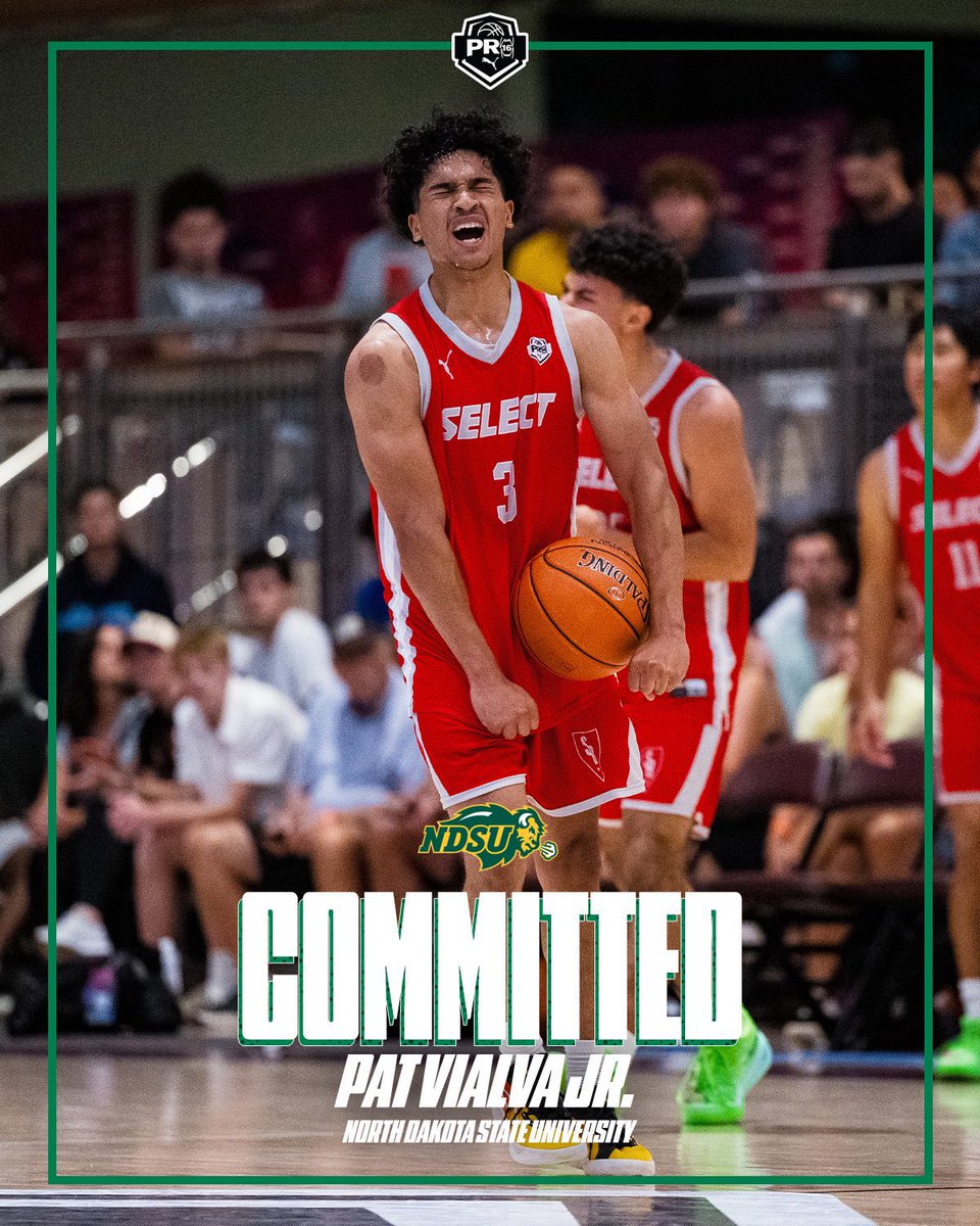 PRO16League's tweet photo. Congratulations to Pat Vialva Jr. on his commitment to NDSU! 🦬

@VialvaJr | @NDSUmbb https://t.co/XFw8laP2Gm