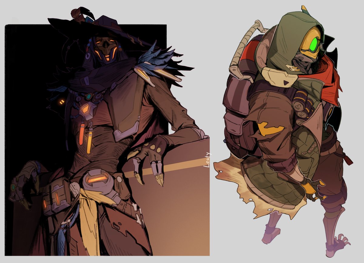 leafjuly's tweet photo. Doodled C4sh and Fl4k from different angles https://t.co/F4NTVcOo76
