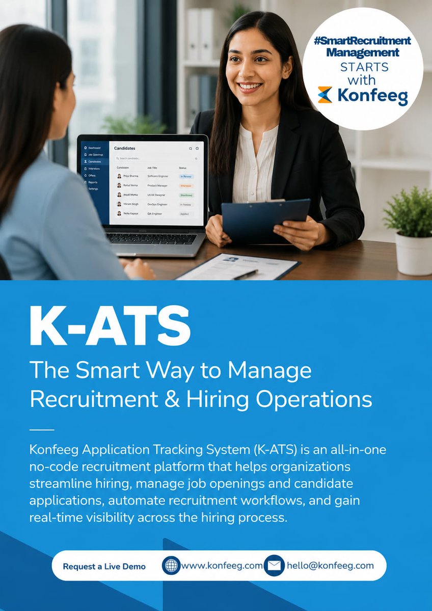 cloudelyinc's tweet photo. Resumes piling up? Hiring slowing down?

K-ATS helps you manage candidates, collaborate with hiring teams, and hire smarter from a single platform. Start your free trial. 📩 hello@konfeeg.com

 #Hiring #HRSoftware #Konfeeg #RecruitmentTechnology #TalentAcquisition https://t.co/3Y3uTjbPDd