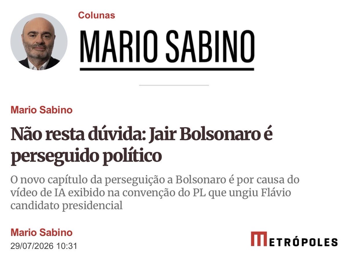 juliovschneider's tweet photo. Quando até os isentões e os inimigos admitem, é porque a verdade ficou impossível de esconder. https://t.co/rCcRqdXwAt