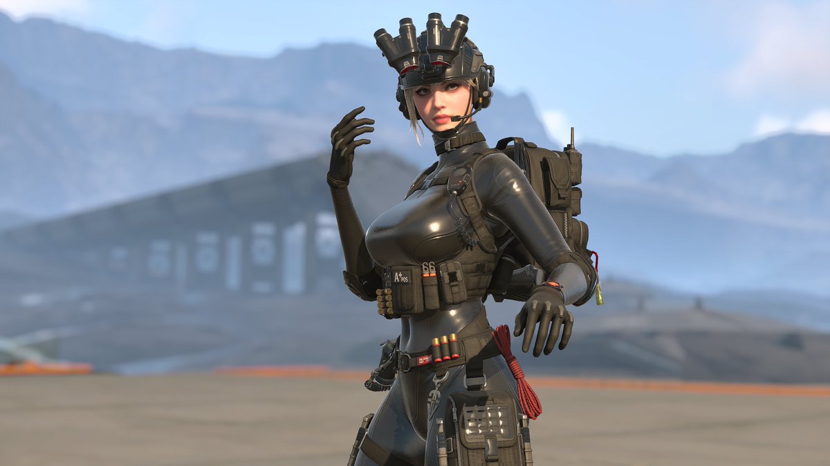 TFDLuzbel's tweet photo. Tomorrow we'll have a new update and the pirate skins. Sad to see that there won't be any for my angel.

Buuuuut, happy too, 'cause this is the ultimate military skin. And she looks so damn fine in it. 

(We need + blue skies in Axion).

Quick caps

#TFD
#TheFirstDescendant
#XBOX https://t.co/cJI9HSXZC8