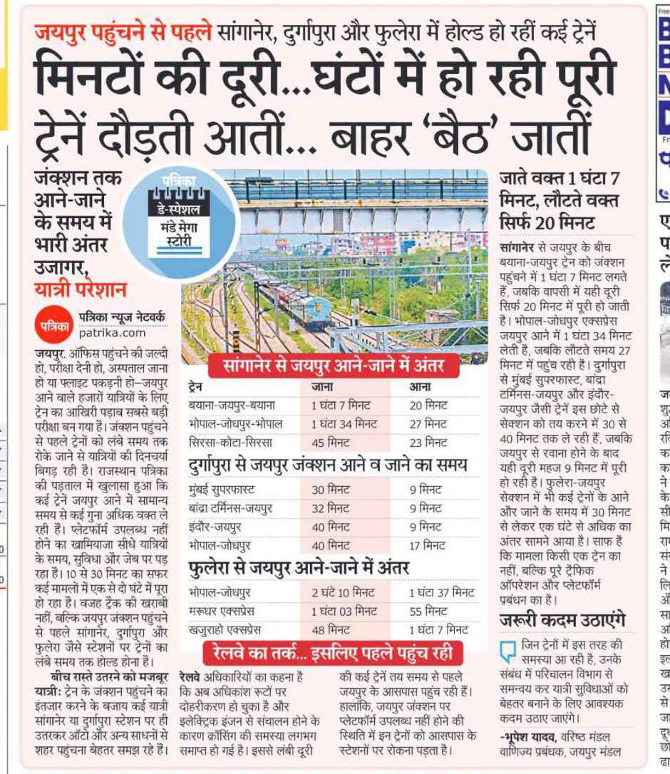 dineshdhindha's tweet photo. 79602 में भी इंसान ही यात्रा करता है जानवर नहीं हर स्टेशन पर खड़ी कर देंगे और एक्सप्रेस से क्रॉस करा रहे है 
आधे घंटे से DNK खड़ी है यात्री परेशान हो रहे हैं 
@GMNWRailway @sdomjp @SrDCMJaipur @NWRailways @RailMinIndia @RailwaySeva https://t.co/KMtmNmuEOJ