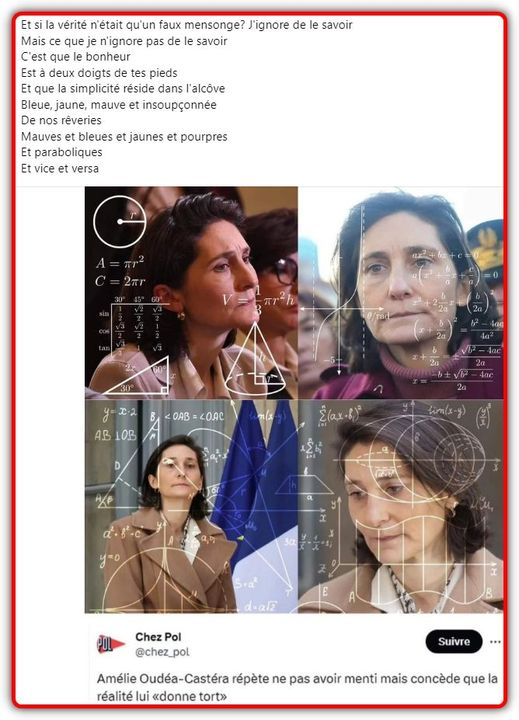 _h16's tweet photo. Amélie Oudéa-Castéra dite AOC, ex-ministre des Sports et aujourd'hui patronne du CNOSF et du fonds de dotation Paris 2024, vient de se faire épingler par Le Canard enchaîné : elle pousse sa propre ex-conseillère de cabinet, Gladys Bézier, pour un poste à 95 000 €/an... à 80% de temps de travail. 

Sa mission ? Distribuer les 16 millions d'euros de reliquat des Jeux olympiques. 

Problème : le comité de déontologie censé valider la candidature a dû se réunir en urgence en découvrant que le dossier « oubliait » soigneusement de mentionner les années où la candidate travaillait main dans la main avec AOC, et que la Haute Autorité pour la transparence n'avait même pas été consultée. 

Pendant ce temps, Bercy nous explique doctement qu'il faut « redresser les comptes publics » et que chaque euro compte face à 3500 milliards de dette. On appelle ça comment, quand une ancienne ministre distribue un strapontin à 95K€ à sa copine sur le dos de l'argent public des JO ? De la gouvernance olympique, ou un sport national qu'on pourrait appeler le copinage entre soi ?

https://t.co/oJ6d7WhU0J