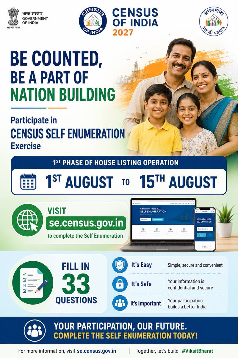 sdoislampur's tweet photo. Let's get counted,
Let's contribute in nation building. 
#Census https://t.co/DZLSlUq2cM