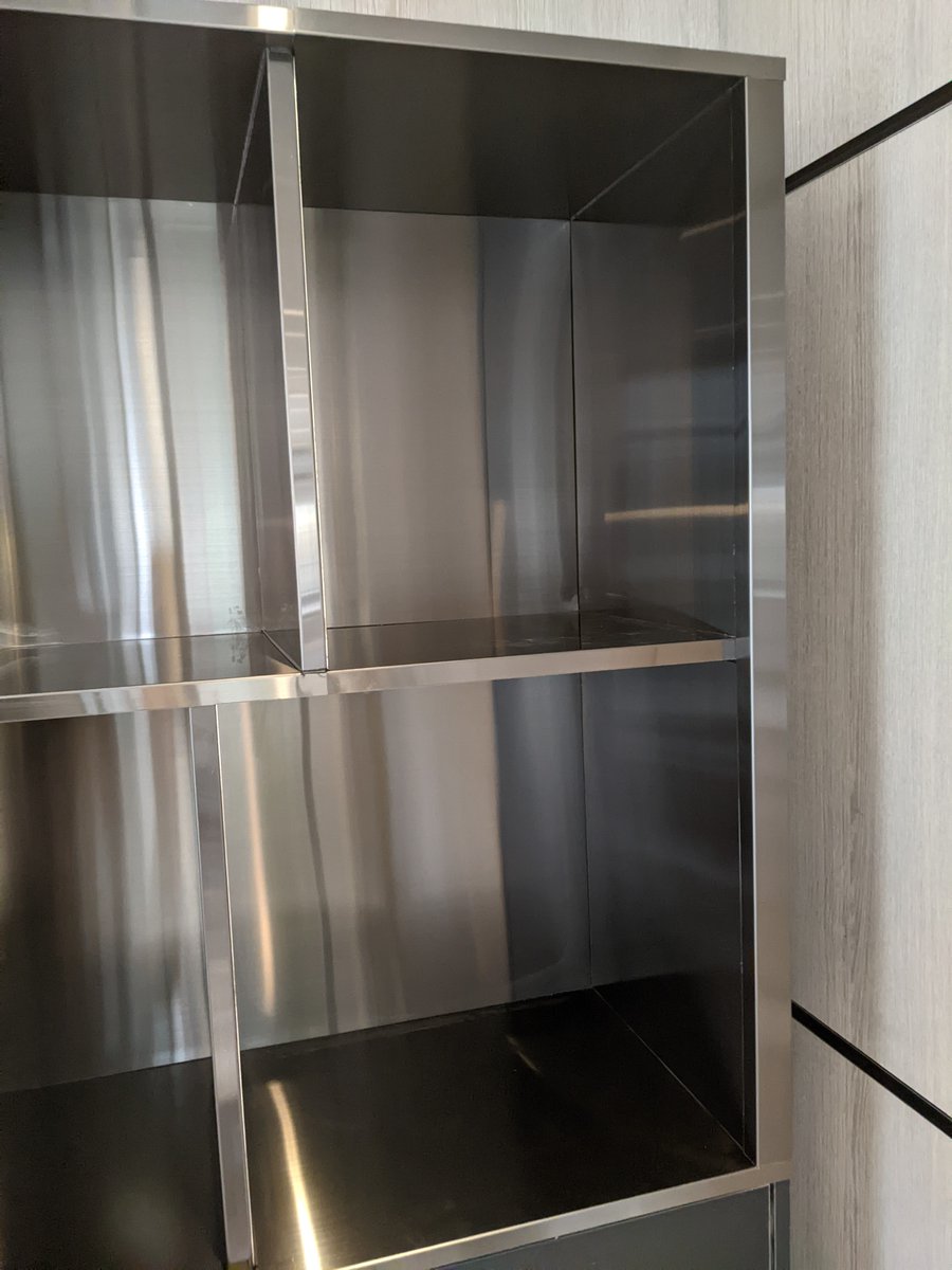 KevinLiphard's tweet photo. Custom metal cladding project. Clad with decorative metal ALL the millwork surfaces. What a pain lol But the team pulled it of. #metalcladding #custommetalworks #candianmade https://t.co/ANDAjxpGF6