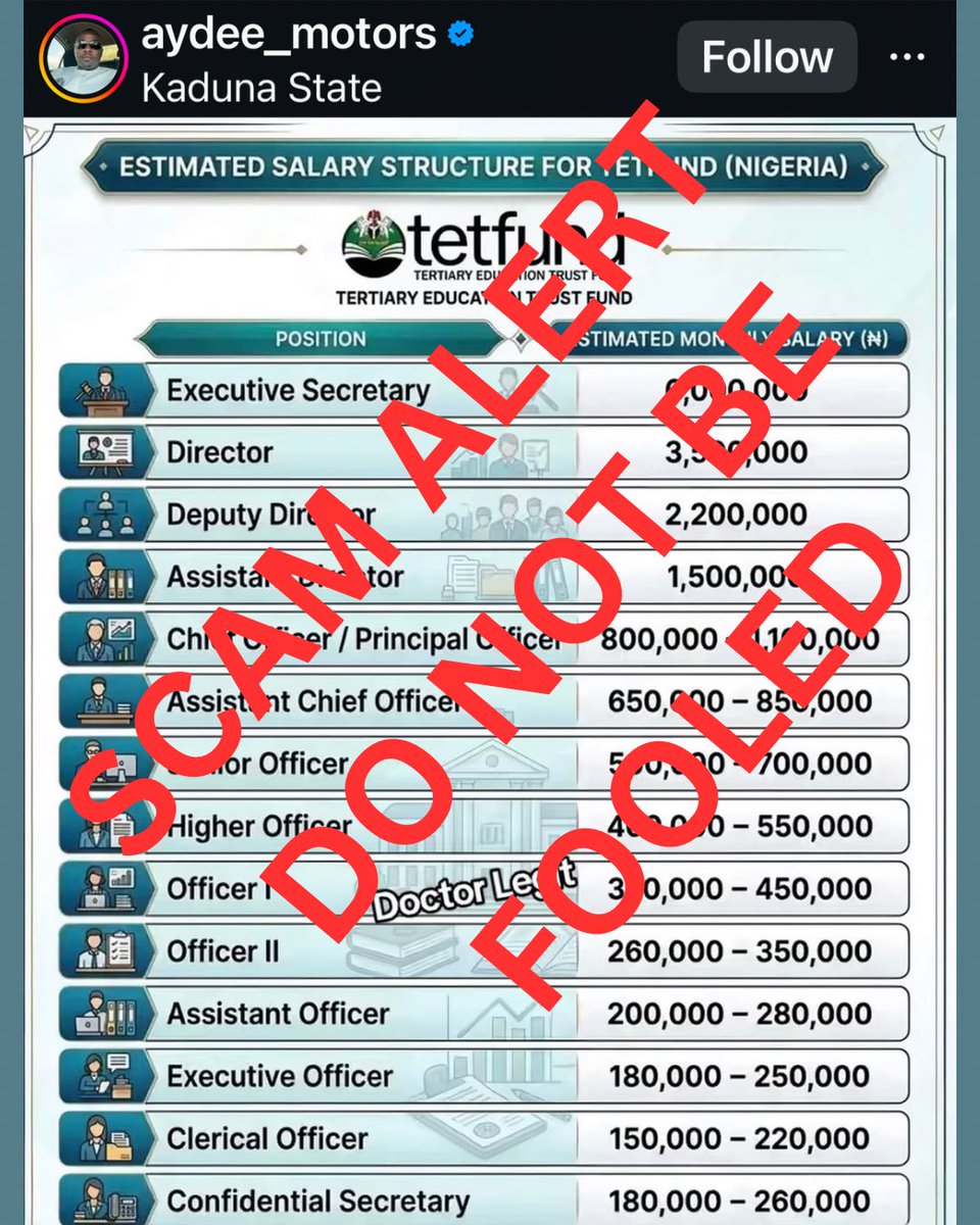 TETFundNg's tweet photo. Fake and Misleading News
#tetfund
#fypシ゚viral https://t.co/gNldUQzA72