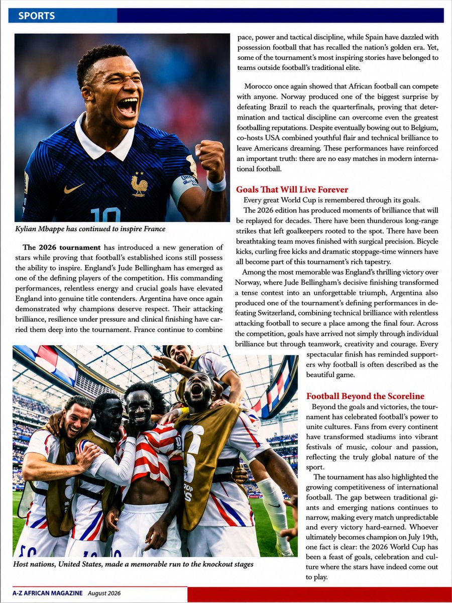 KargboMiracle's tweet photo. Every byline marks a new chapter, and I'm grateful to be writing another.

I'm pleased to share that I've now been featured twice in A-Z African Magazine, with my latest work appearing in the August 2026. https://t.co/Abv4torqEP
