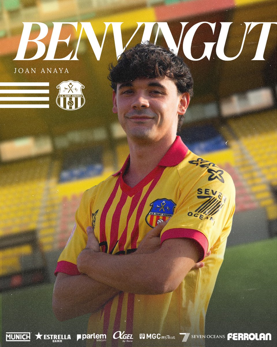 uesantandreu's tweet photo. FITXATGE ✅ | Acord amb el FC Barcelona pel traspàs de Joan Anaya, lateral dret del Barça Atlètic, que signa per dues temporades.

Benvingut, @JoanAnaya05! 💛❤️

🔗 Més informació: https://t.co/lhPRePosca https://t.co/6APQ2FhCso