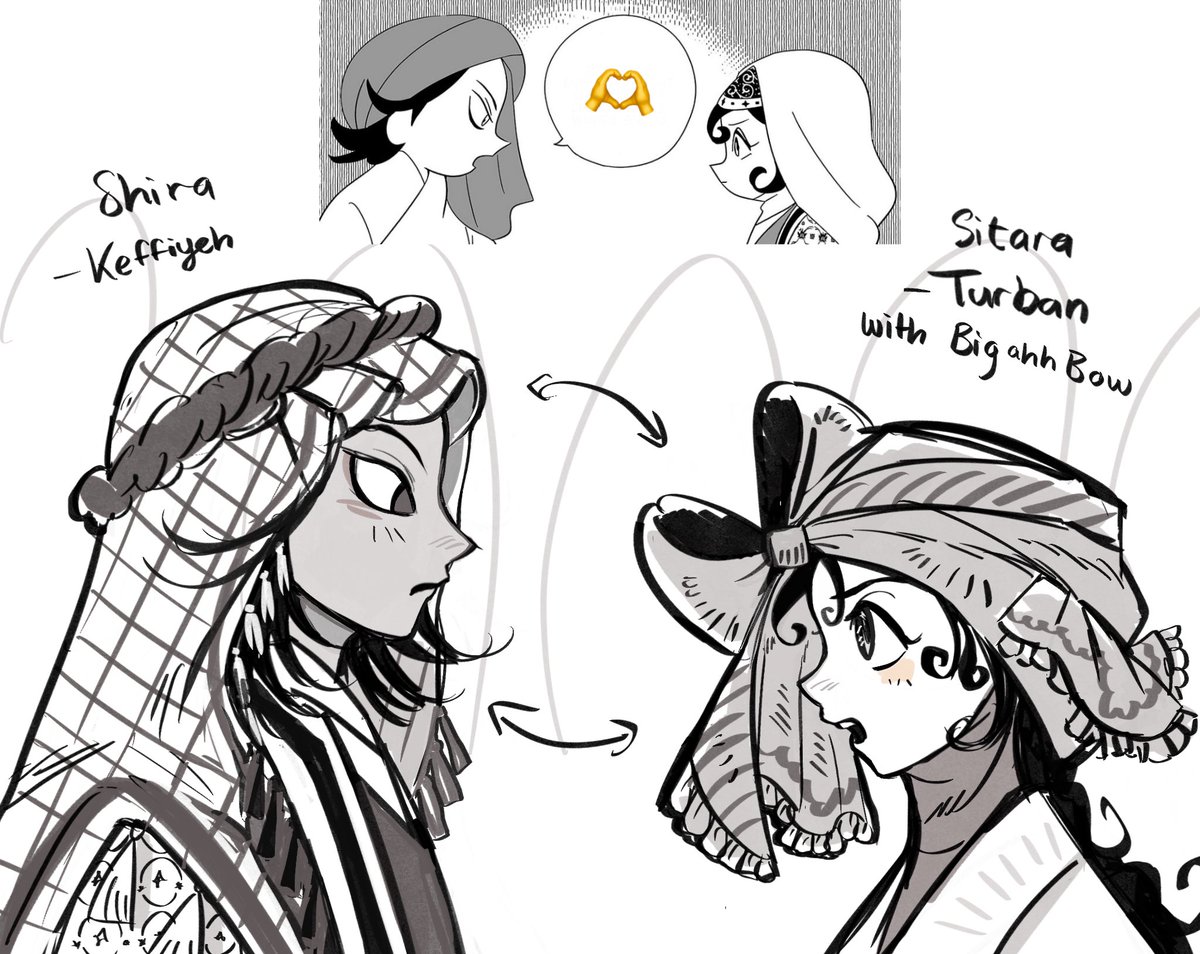 Ladetisk's tweet photo. Role swap #shirafati… (ok not really.. I just wanted to style them with each other’s veil silhouette…) #天幕のジャードゥーガル https://t.co/LrlHRs4ae1
