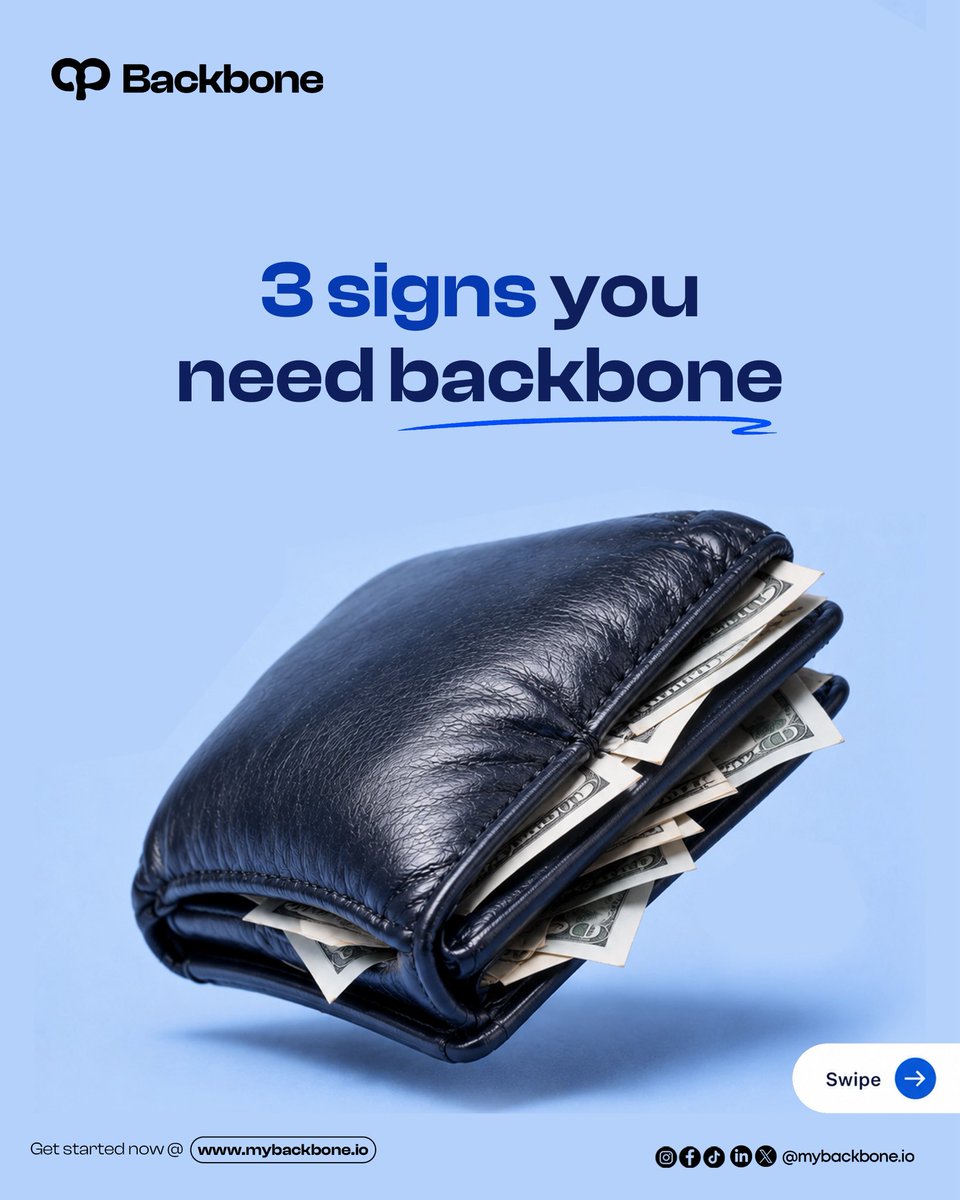 mybackbone_io's tweet photo. Your business deserves payments that move as fast as you do.
If these 3 signs sound familiar, Backbone is built for you.
🔗 Link in bio.
#mybackbone
#globlapayments
#businessowners
#fastandsecure
#explore https://t.co/p9UIj2LbMe