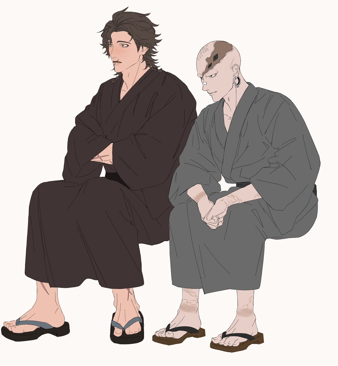 suiseinohaka's tweet photo. 推しの浴衣が見たくて描いた
闘＋脱 https://t.co/1fBcJ6RLw8