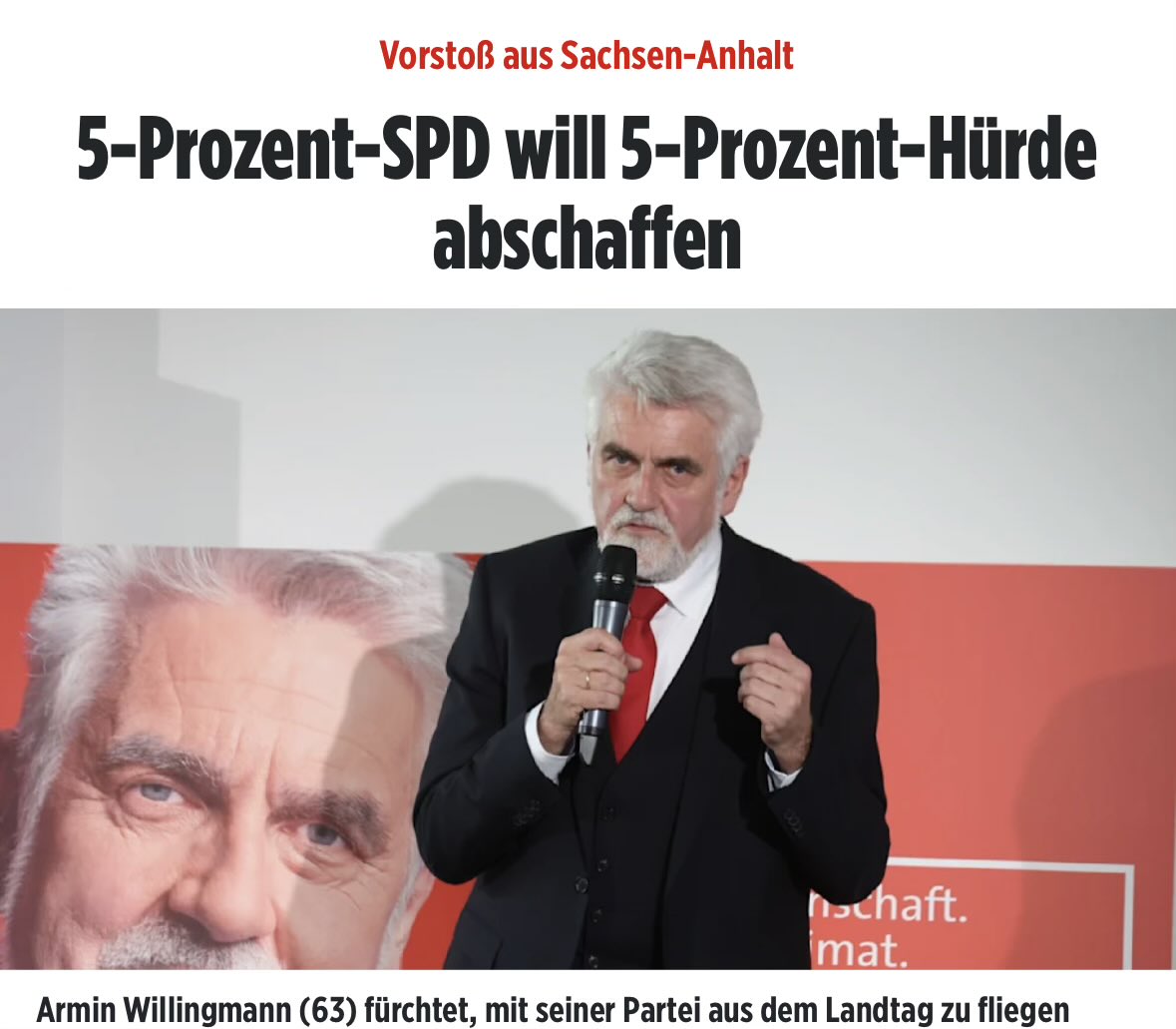 queru_lant's tweet photo. Bravo SPD, ihr hab die Grünen und die Antifa-Freakpartei links überholt und seid jetzt offiziell die antidemokratischste Partei Deutschlands 🥳

In Niedersachsen schliesst ihr mit einem dreckigen Taschenspielertrick AfD-Politiker von Wahlen aus und in Sachsen-Anhalt wollt ihr als 5%-Loserpartei die Regeln ändern, damit ihr nicht aus dem Landtag fliegt.

Man wird euch für diesen Unfug gnadenlos abstrafen. Fickt euch!