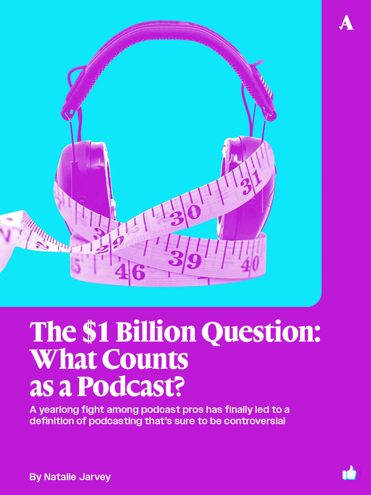 TheAnkler's tweet photo. What's a podcast?

It's a tougher question than you'd think. And it's costing the podcasting industry a ton of money.

@natjarv chronicles the surprisingly heated and difficult quest to define podcasting - https://t.co/mZcAeclayg https://t.co/xE3LbSKBiv