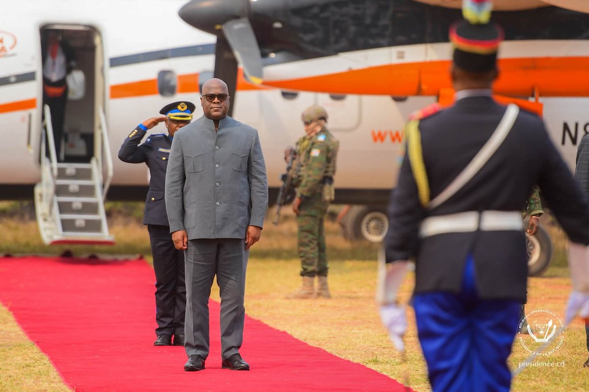Ren63671693's tweet photo. Dans le cadre d’une mission d’itinérance, le Président de la République, Félix-Antoine Tshisekedi Tshilombo, est arrivé ce mercredi 29 juillet 2026 à Kamina, chef-lieu de la province du Haut-Lomami. https://t.co/90THhS4PIo