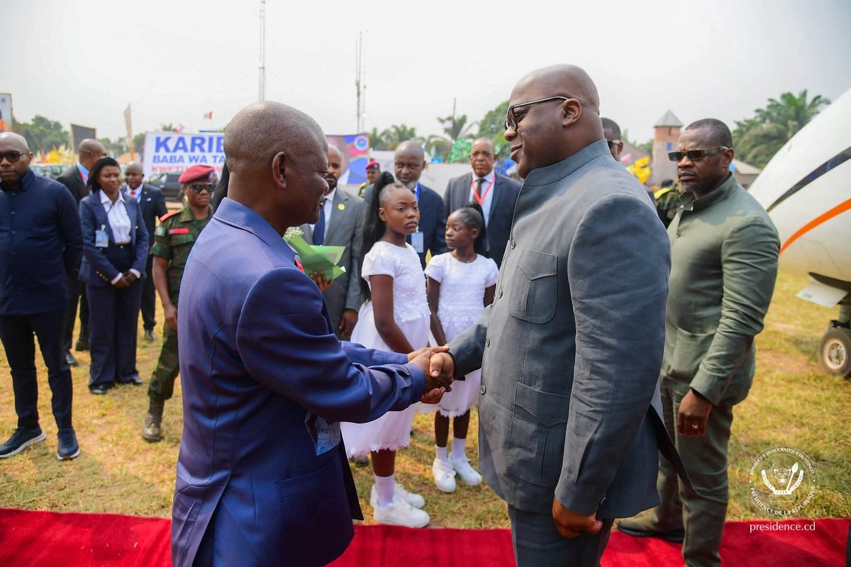 Ren63671693's tweet photo. Dans le cadre d’une mission d’itinérance, le Président de la République, Félix-Antoine Tshisekedi Tshilombo, est arrivé ce mercredi 29 juillet 2026 à Kamina, chef-lieu de la province du Haut-Lomami. https://t.co/90THhS4PIo
