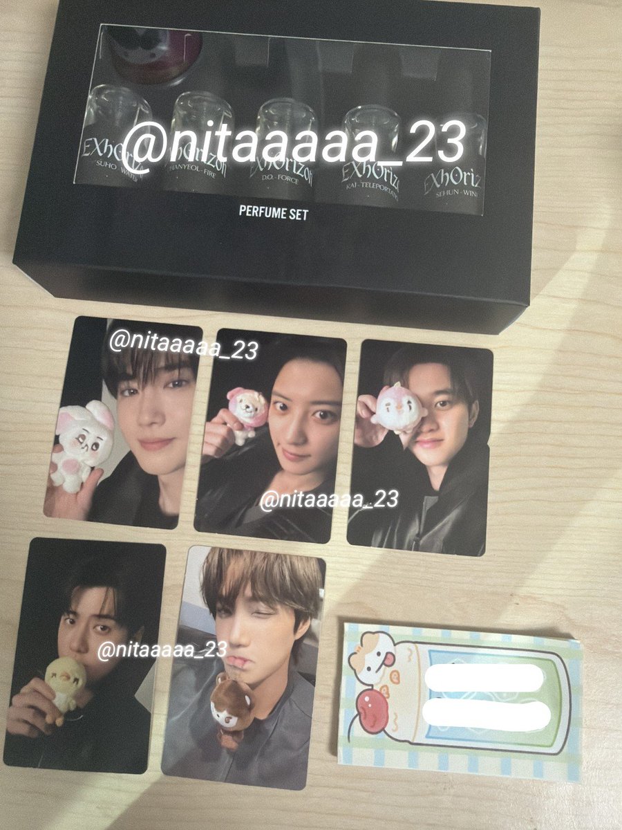 nitaaaaa_23's tweet photo. OPEN SHARING PERFUME EXO

Available all member~
260k/member (parfum + pc)

✅ Bersih ina
❌ Packing + admin oren
✅ GO line dom bekasi

#MDEXhOrizon parfum perfume set exo exhorizon kai sehun chanyeol suho d.o. https://t.co/8lOwseIKes