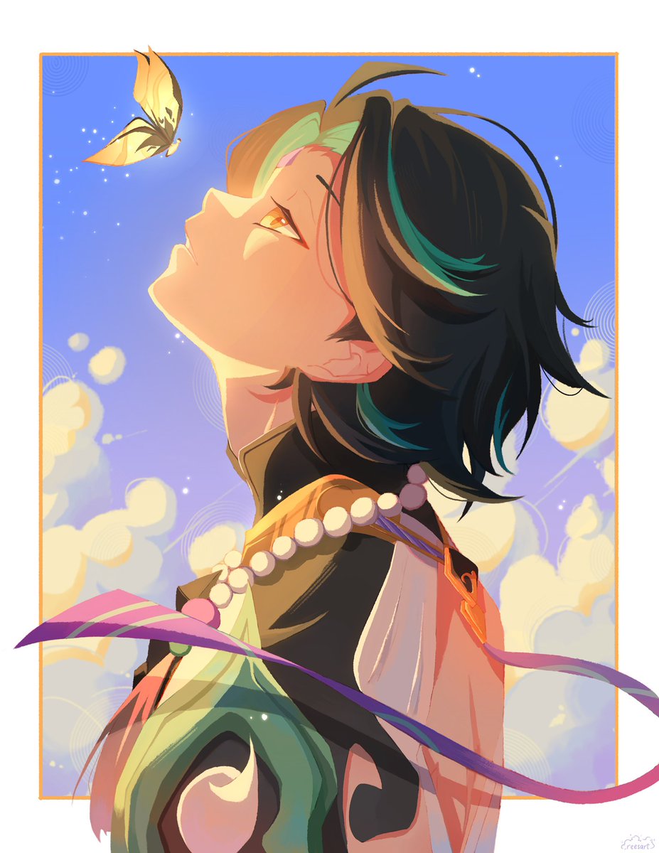 _reesart's tweet photo. ✨🦋 #xiao #genshin #artmoots https://t.co/jjWwMD3Von