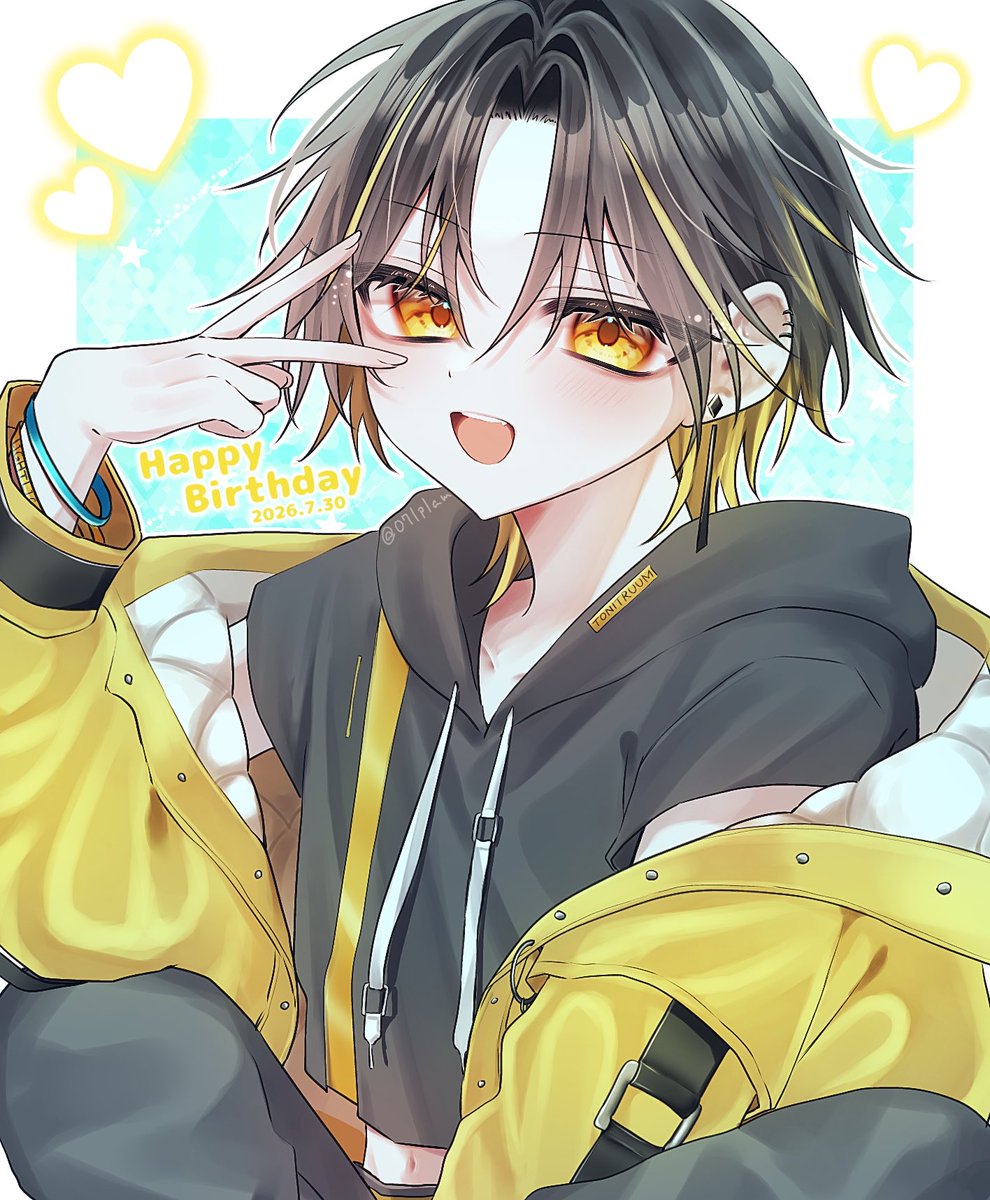 07lplam's tweet photo. 💫- ̗̀  ʜᴀᴘᴘʏ ʙɪʀᴛʜᴅᴀʏ   ̖́-💛

#明雷らいと爆誕祭2026
#あかるいアート https://t.co/a6thVGJEh2