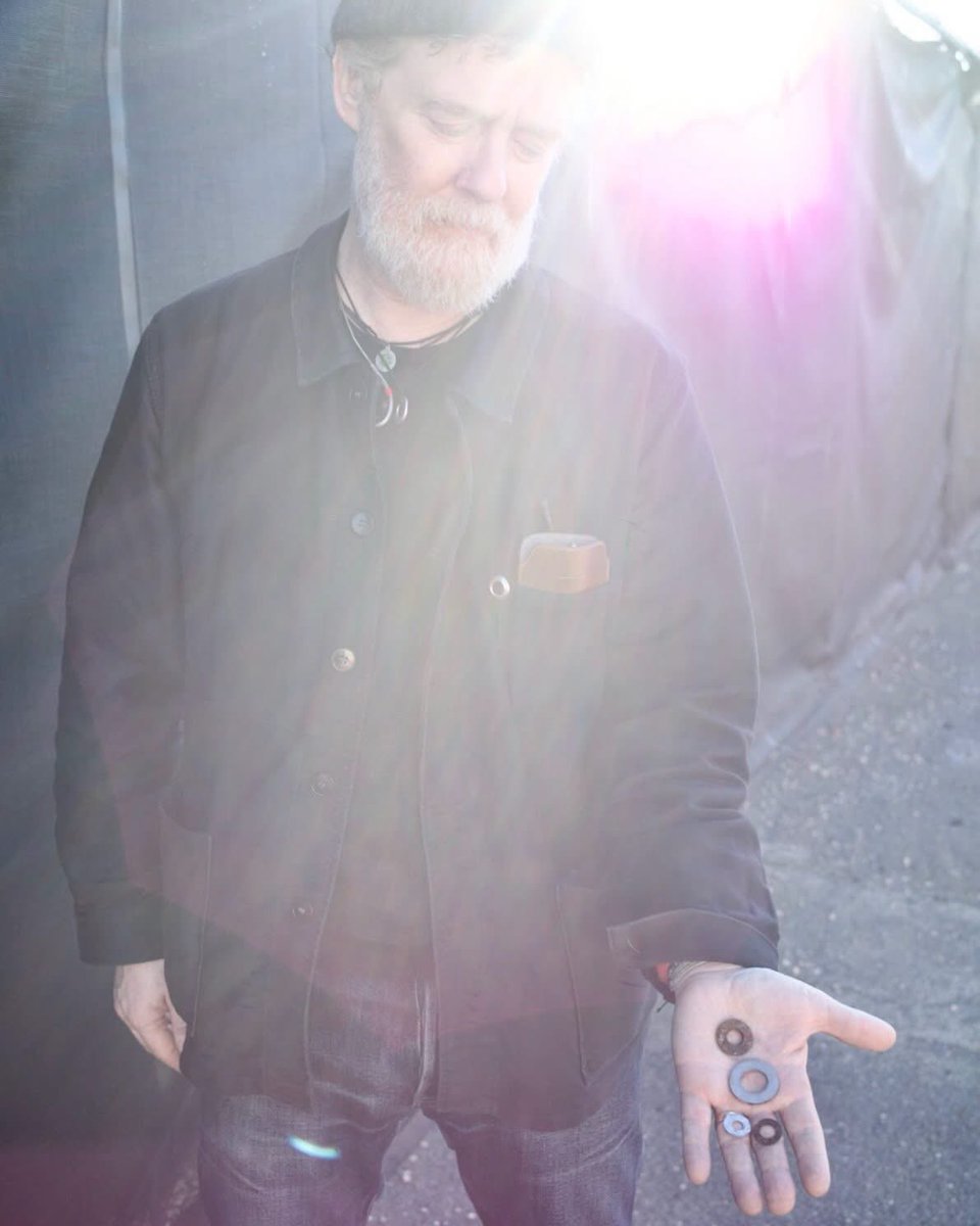 Danny_Clinch's tweet photo. Glen at the Stone Pony a few months ago . Showing me his collection of circles that he finds along his journeys . These he had found in Asbury Park . 
The circle of life and friendship is deep . Glens was one of the deepest . The future is unwritten . We love you Glen Hansard . https://t.co/wHqn5kFtAr