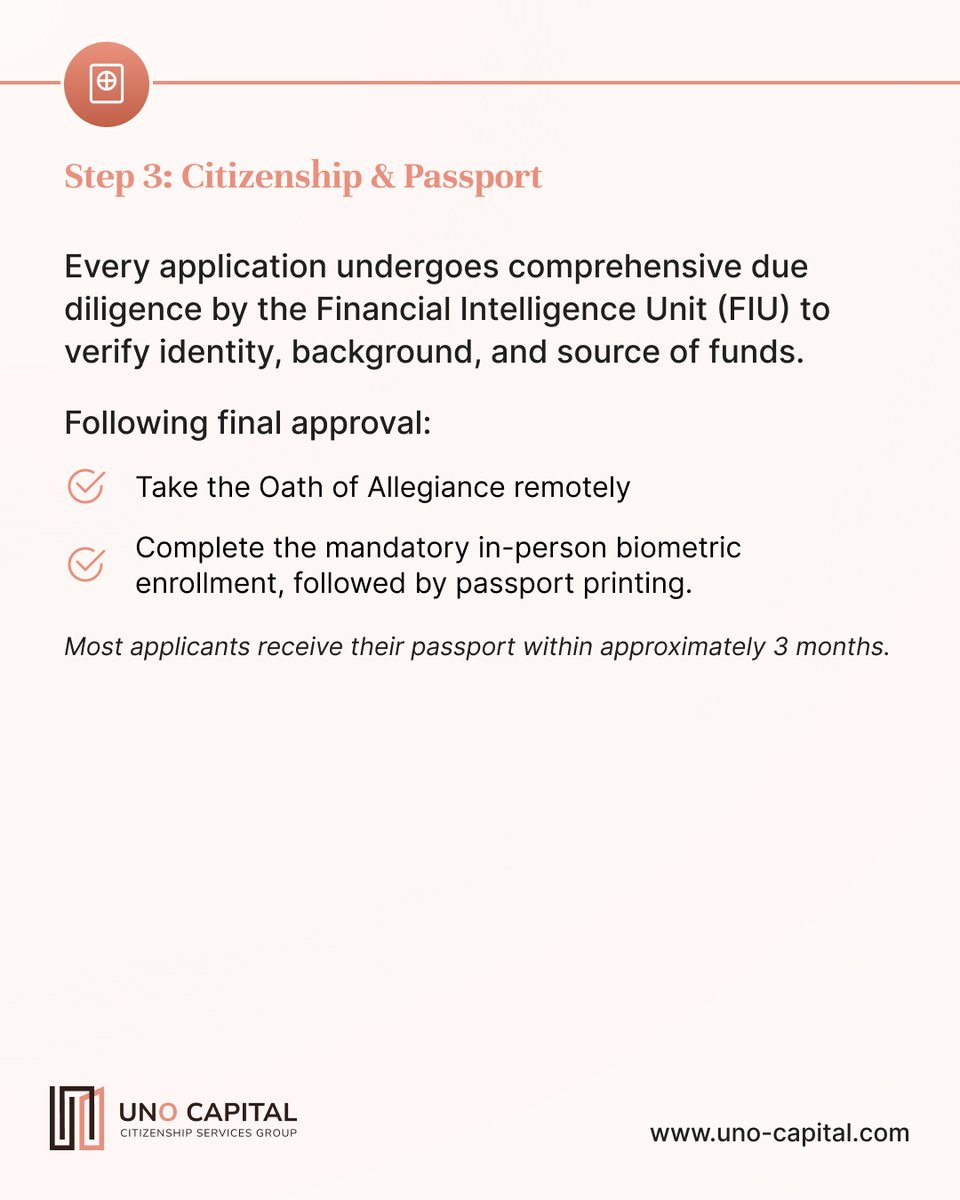 UNO_Capital's tweet photo. Thinking about Vanuatu Citizenship by Investment? 

The process is simple, from consultation and application to due diligence, approval, and citizenship. 

Contact UNO Capital at +971 50 895 6330 or info@uno-capital.com.

#VanuatuCBI #CitizenshipByInvestment #VanuatuCitizenship https://t.co/lGG5KcNWBy