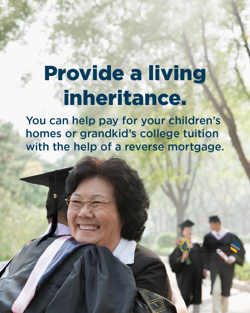 myraalvarez's tweet photo. Why wait to make a difference in your loved ones’ lives? With a reverse mortgage, you can use your home equity to help fund a child’s first home, pay for your grandchild’s education, or support the dreams of those who matter most—while enjoying your retirement. Learn how you… https://t.co/FR3HbJYV7E