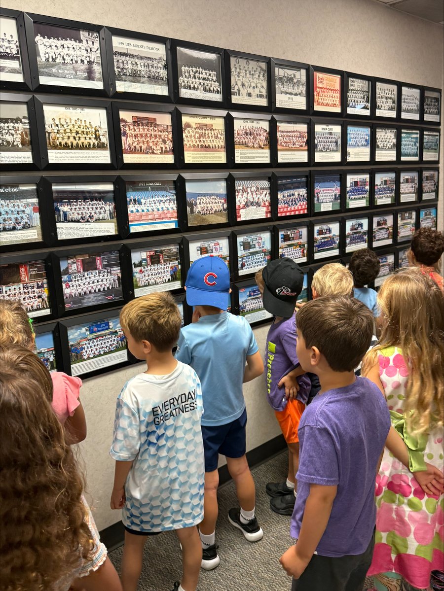 SCIOWA's tweet photo. Our preschoolers hit a home run on their field trip to the @IowaCubs! 

From seeing our name on the big screen to meeting Cubbie Bear, every moment was packed with excitement. Thank you, Iowa Cubs, for giving our preschoolers an unforgettable experience. https://t.co/SOrBWaxtPL