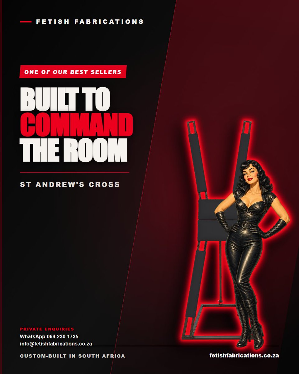 FabricationsSa's tweet photo. Some furniture fills a room. This one takes command.

Meet one of our best sellers—the St Andrew’s Cross.

Custom-built in-house its manufactured here in South Africa and can be customised to suit your needs.

Want options and pricing? WhatsApp CROSS to 064 230 1735. https://t.co/YF6fZ8N6IU