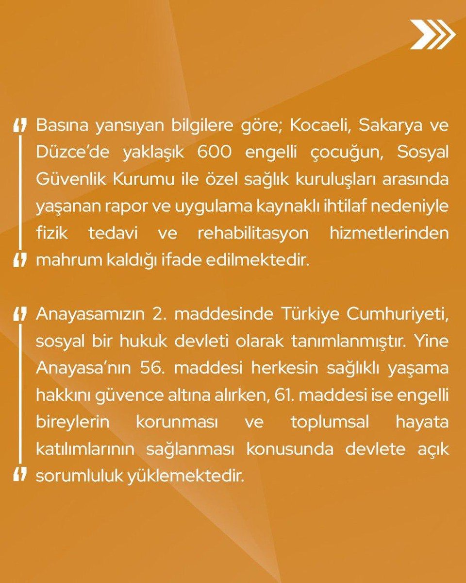 habertik_'s tweet photo. Deva Partisi Genel Başkan Yard. Zeynep Sudan 'Engelli çocukların tedavisi hiçbir idari veya bürokratik anlaşmazlığa kurban edilemez. Özel gereksinimli çocuklarımız için fizik tedavi ve rehabilitasyon geleceğe umutla hazırlanabilmelerinin vazgeçilmez bir parçasıdır.'@zeynep_sudan https://t.co/UTclj4cwxA