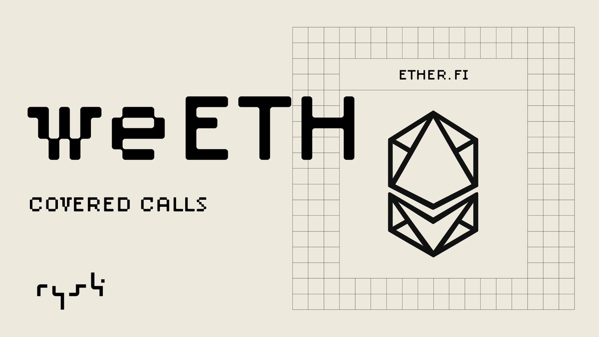 ryskfinance's tweet photo. Rysk has integrated @ether_fi weETH.

weETH can now be used as collateral for covered calls, allowing holders to earn premium upfront while continuing to accrue staking rewards.

https://t.co/29Mzd4wQCh https://t.co/6Z9Uv3mdl0