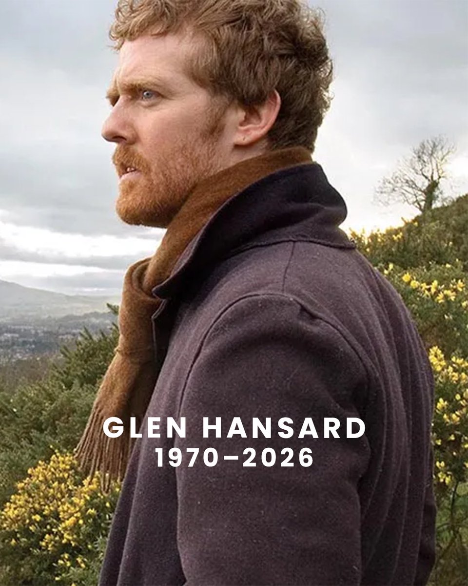 searchlightpics's tweet photo. Glen Hansard (1970-2026)

We are devastated by the loss of this inimitable member of our Searchlight family. A singer and actor of singular talent, his melodies gave voice to first love, first heartbreak, and many milestones in between for a generation of filmgoers.

Our thoughts are with his family and friends. He will be missed by us all.