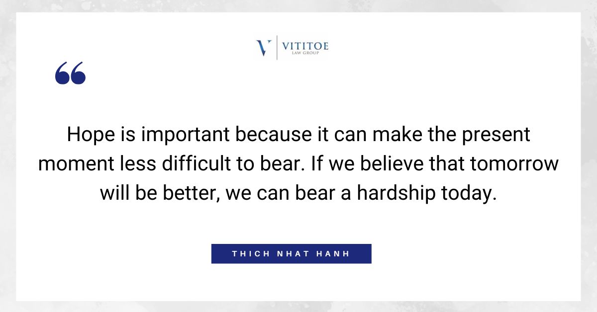 VititoeLaw's tweet photo. Hope gives us the courage to answer with perseverance instead of fear.

When we believe brighter days are ahead, even the toughest moments become easier to endure and every step forward becomes a victory worth celebrating.

#VititoeLawGroup #CaliforniaPersonalInjury #Perseverance https://t.co/zurDCpY98E