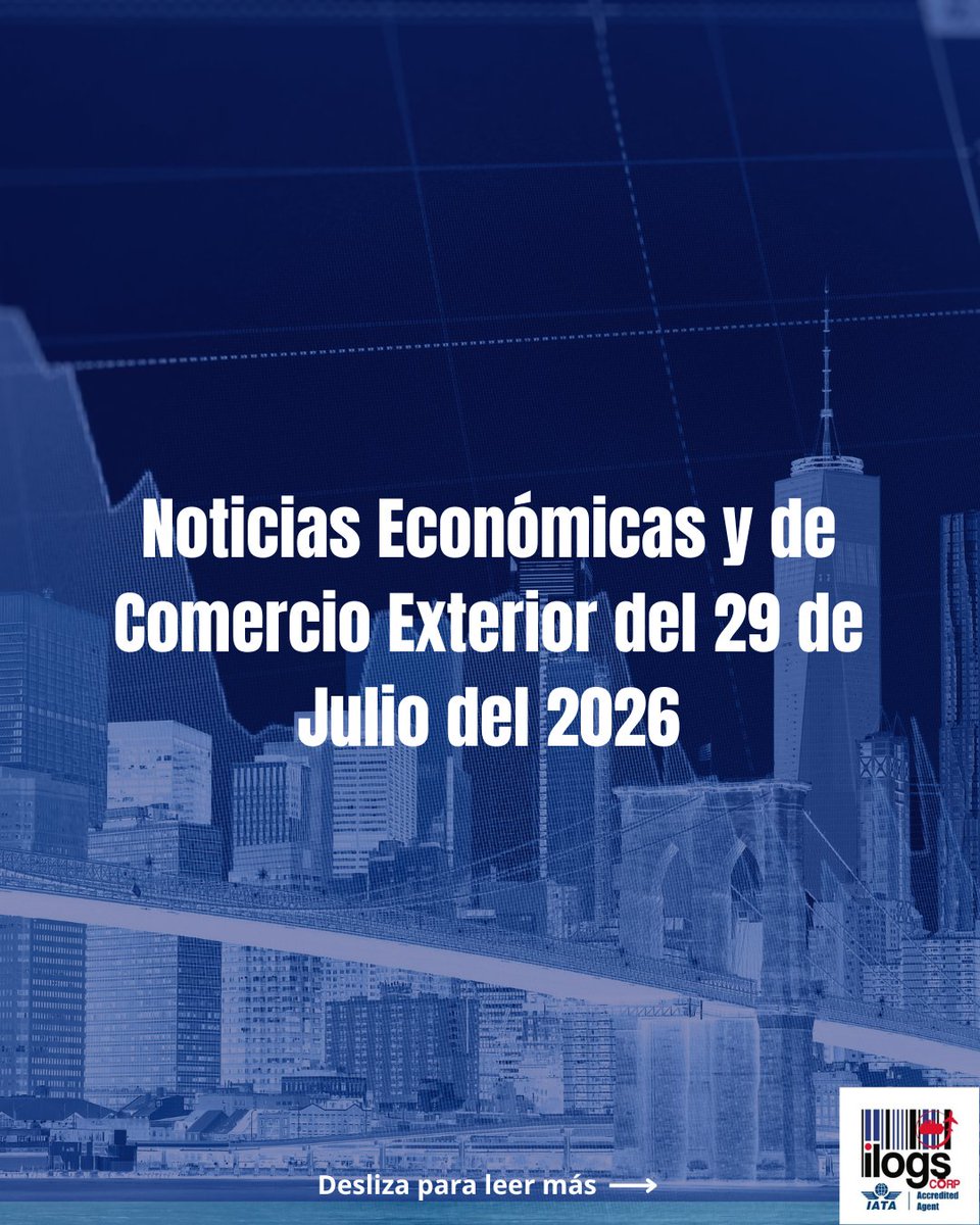 Ilogscorp's tweet photo. Estas son las noticias que están marcando el comercio exterior este 29 de julio:

Cuéntanos en los comentarios ¿Cuál de estos temas consideras que tendrá mayor impacto en el sector?

✈️⛴️💙

#ComercioExterior #Logística #Exportaciones #Importaciones https://t.co/BLMwWLKFgZ