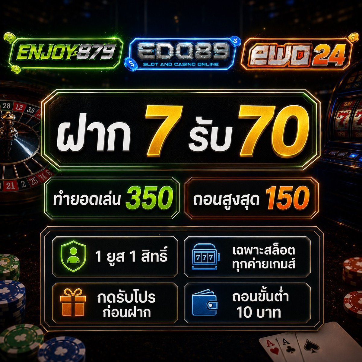 Banana_JUBJIB's tweet photo. 🌟 ฝาก 7 รับ 70 🌟
ทำยอด 350 ถอนได้ 150

𝐄𝐃𝐎𝟖𝟗  ➥ https://t.co/9SAUerlYXW

𝐄𝐖𝐎𝟐𝟒  ➥ https://t.co/MgHRz1c9oG

𝐄𝐍𝐉𝐎𝐘𝟖𝟕𝟗  ➥ https://t.co/KdNqaQZNbO

#โปรทุนน้อย #7รับ70 https://t.co/JlQTnSsoL9