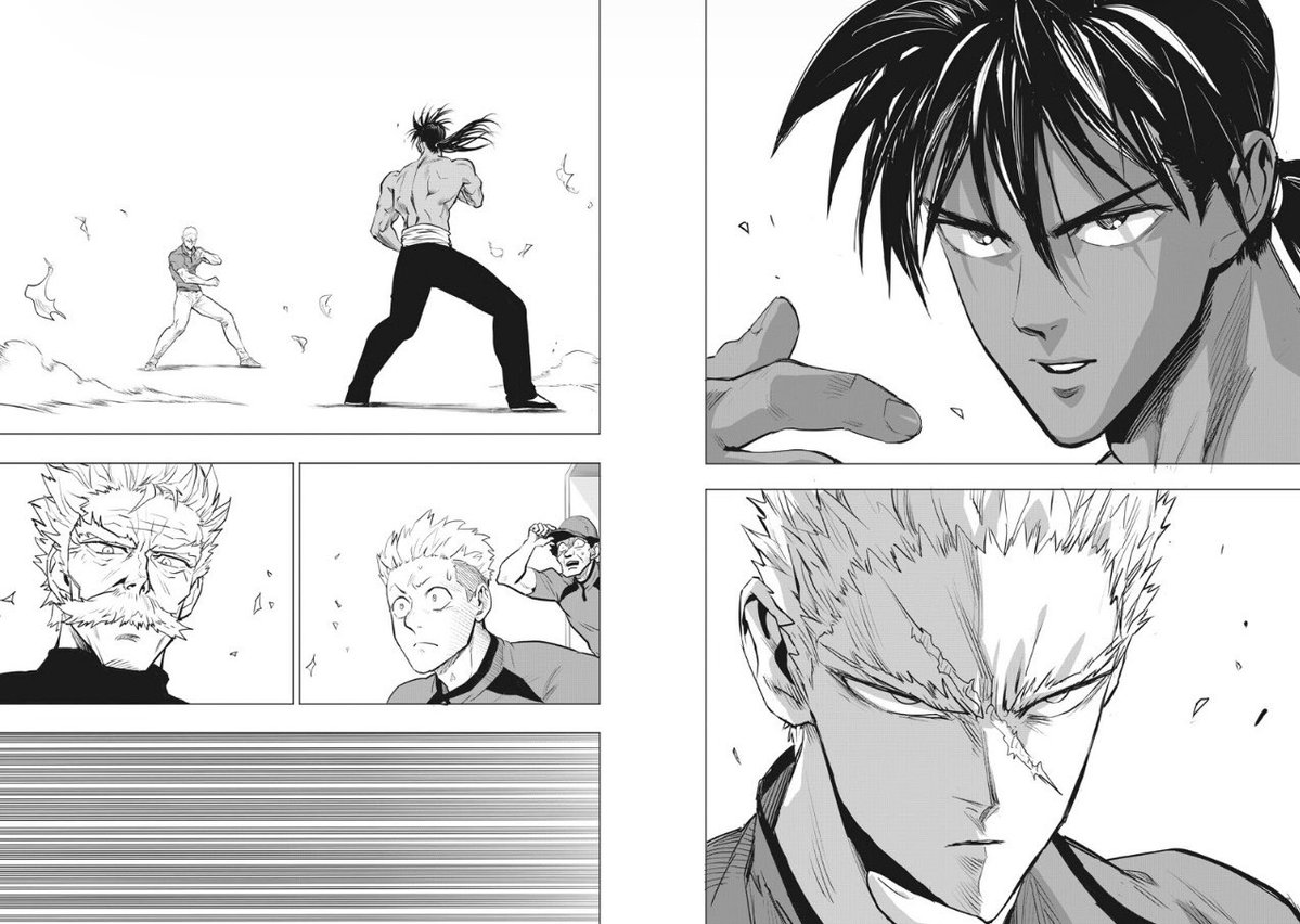 Everything_OPM_'s tweet photo. GAROU VS SUIRYU IS HERE! MURATA PUT TOO MUCH SAUCE IN THIS SQUARE UP 😭😭🔥🔥 https://t.co/0NvcaX1Wp1