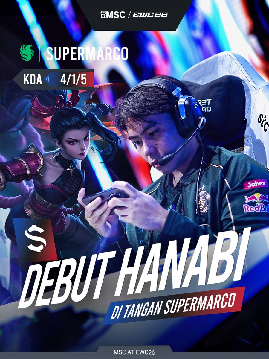 mplidofficial's tweet photo. SUPERMARCO dengan hanabi nya menjadi juru kunci kemenangan FLCN dengan tampil penuh objektif tak tersentuh 💪🔥
#MSCatEWC26 #MSCatEWC26MainStage #NiceGame #FLCN Supermarco https://t.co/LD8VsAsVqN