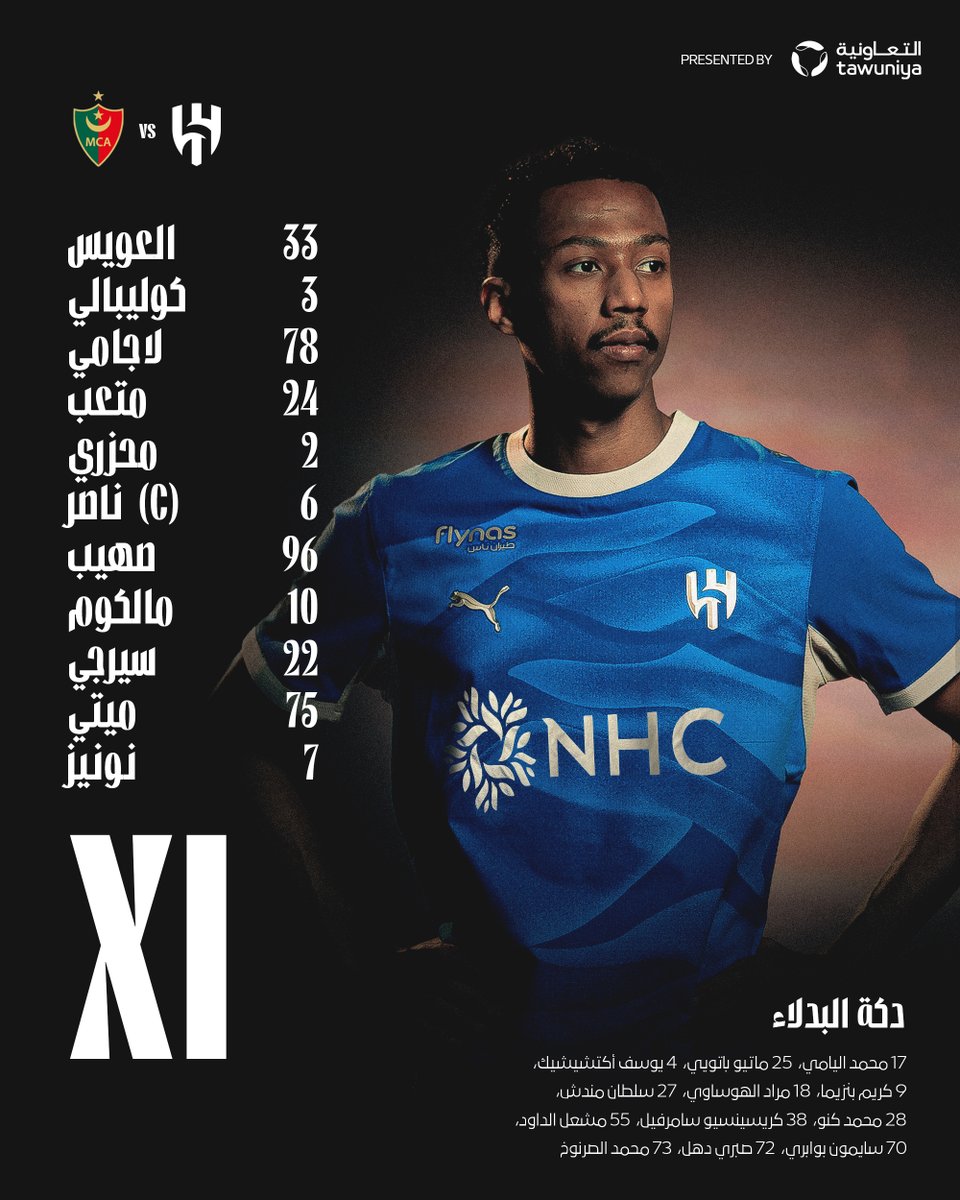 Alhilal_FC's tweet photo. ✅ قائمة الهلال في اللقاء الودي أمام "مولودية الجزائر" 📋💙 https://t.co/8PYLuxDczp