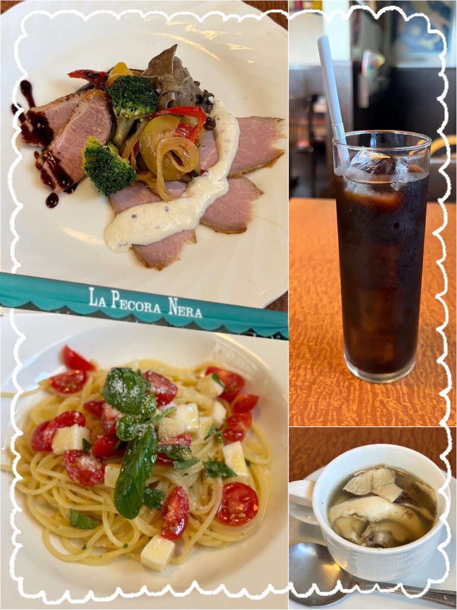 hitoming31477's tweet photo. 7/22(水)の昼は本日のパスタ(モッツァレラとフレッシュトマトのカプレーゼ風 アーリオオーリオ🍅)＋前菜セット@ラペコラネーラ https://t.co/Yq76px8rzA