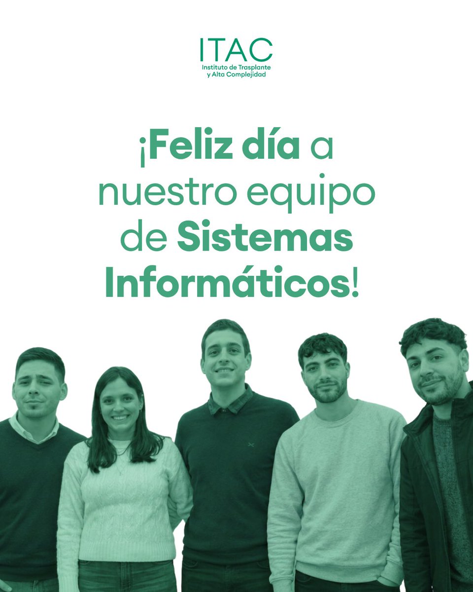 ITACargentina's tweet photo. 💻 Hoy celebramos a quienes hacen posible que cada herramienta y sistema funcione para acompañar el trabajo diario de toda la institución.

Gracias al equipo de Sistemas por su compromiso, por encontrar soluciones y por impulsar mejoras todos los días.

¡Feliz día! 💚 https://t.co/eJJLul6Qmj
