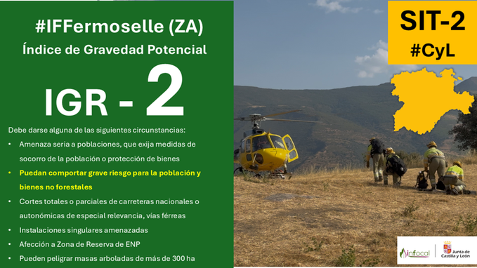 posted_news's tweet photo. #IFFermoselle: Grave #IF en el Parque de los Arribes del Duero, #Zamora.
Desalojos: Cibanal, Formariz, Fornillos, Palazuelo, Pinilla, Mámoles y Zafara hacia Bermillo de Sayago. Confinado: Fermoselle
Cortes: CL-527 (km 55-72)
Foco: 41.31019,-6.38542
https://t.co/anbXCDFm3I https://t.co/MlXYgKw8sE