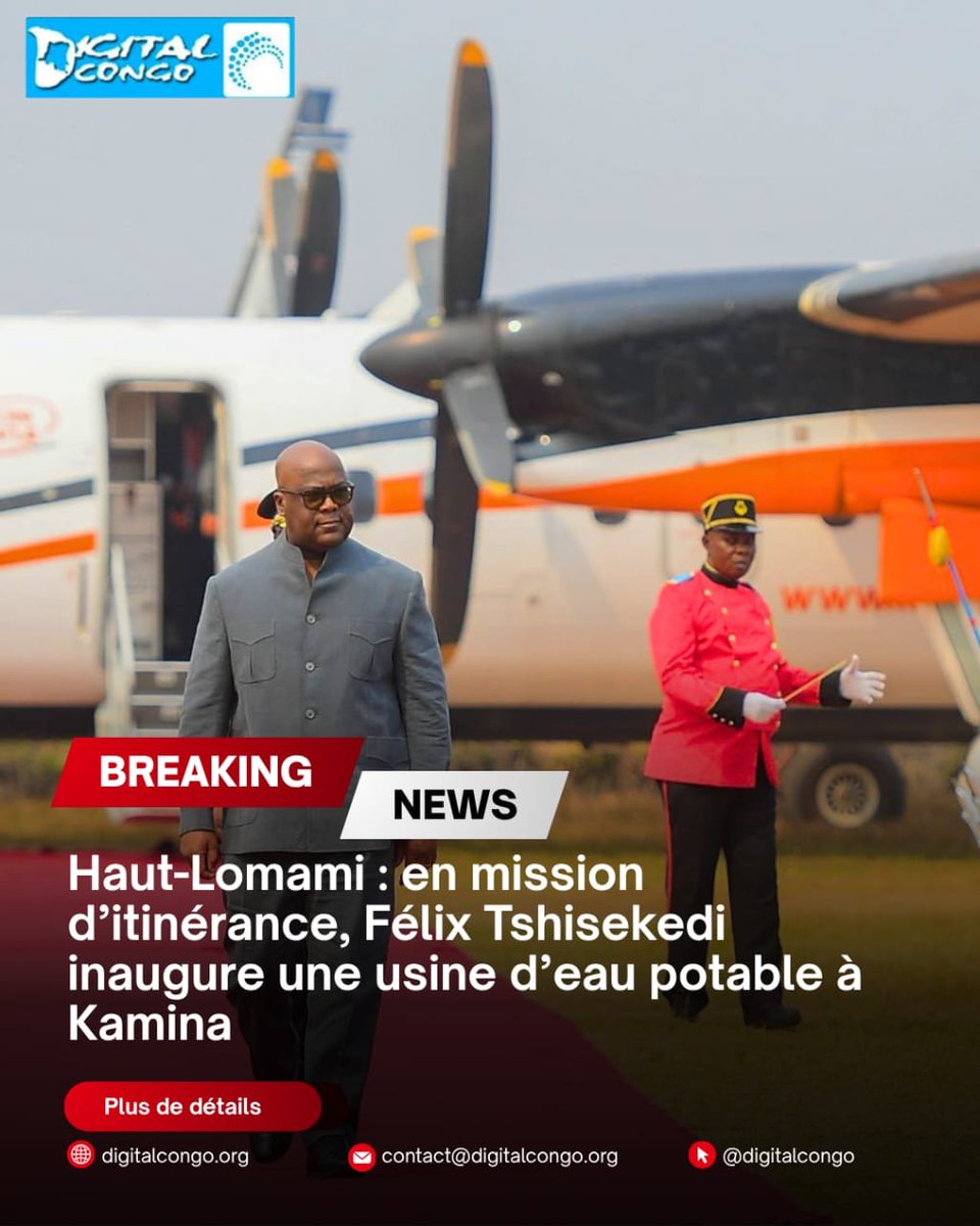 digitalcongotv1's tweet photo. Haut-Lomami : en mission d’itinérance, Félix Tshisekedi inaugure une usine d’eau potable à Kamina
 https://t.co/yUj05Ufp6I https://t.co/kKsgR0otb5