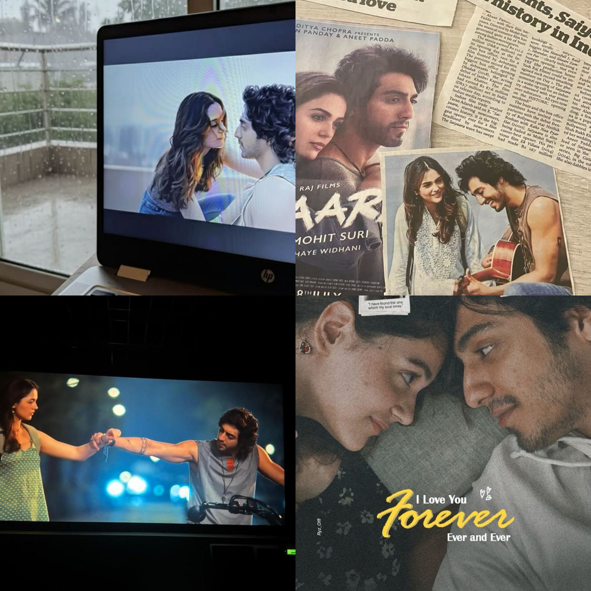sarahshine123's tweet photo. It's 29th July. July's about to end. It's raining outside. Feeling so much nostalgia. Watching Saiyaara that started with "Dhun" and finally ends with "Jis Roz Hum Tum...."❤️ https://t.co/diLPJbayJI